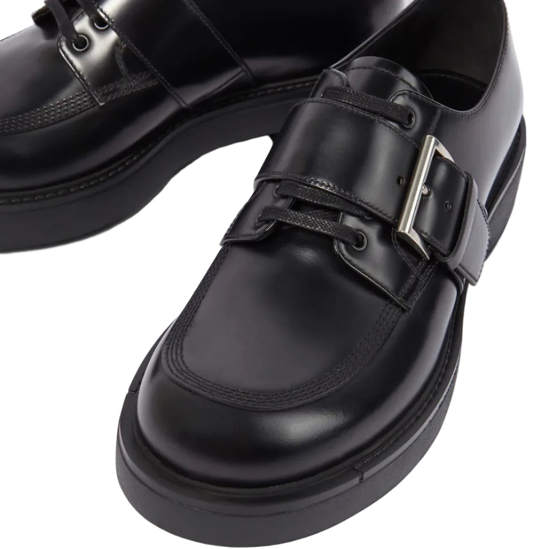 Mocassim Prada Preto Couro Tam 39 Br