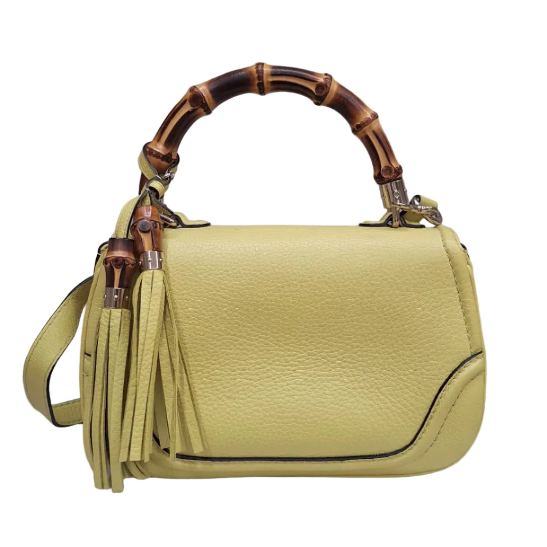 Bolsa Gucci Bamboo Amarela Média