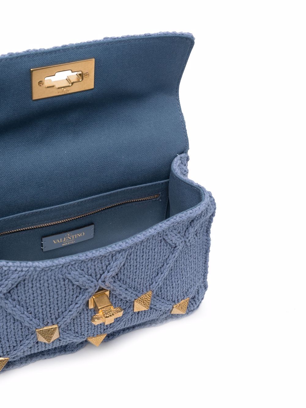 Bolsa Valentino Garavani Roman Stud em Tricô