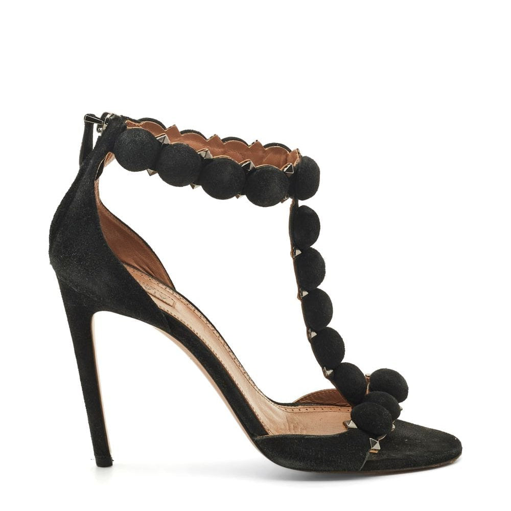 Sandalia Alaia Couro e Suede Preto Tam 36 BR
