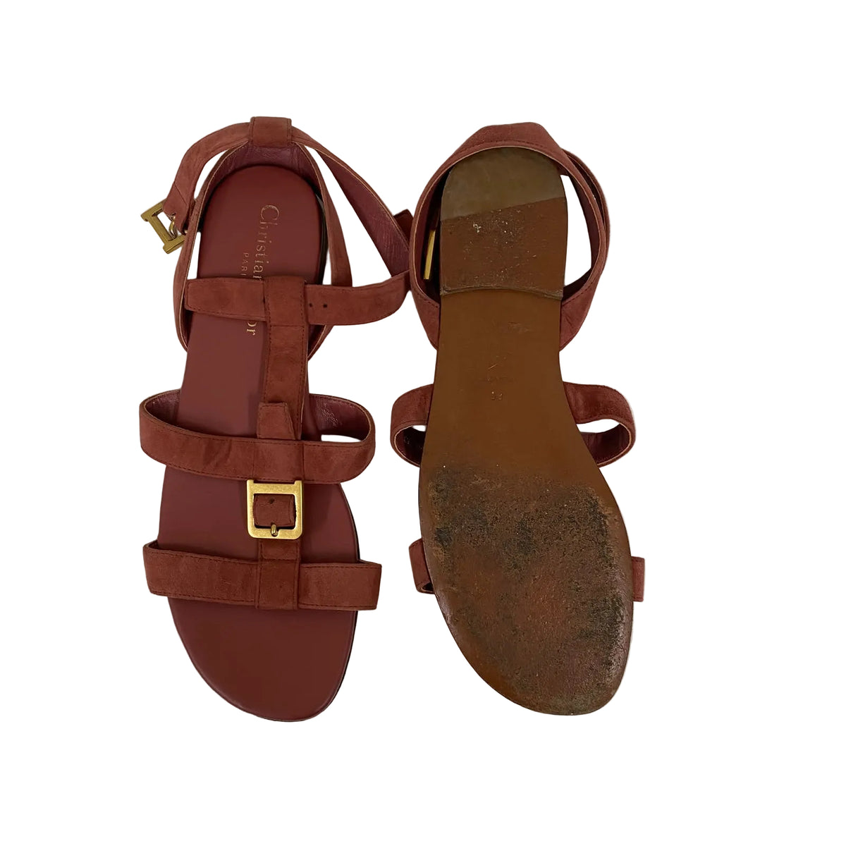Rasteira Dior Vermelha Gladiador Tam 36 BR