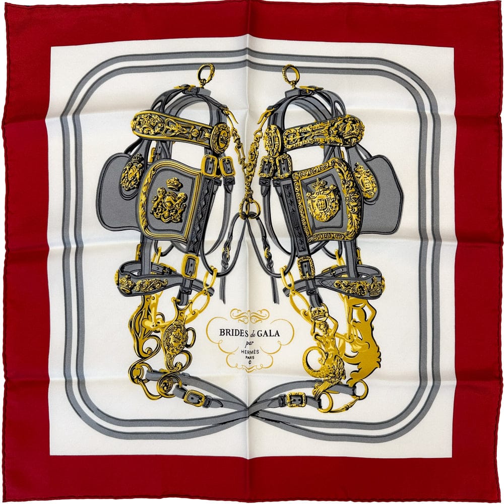 Lenço Hermès Vermelho e Branco