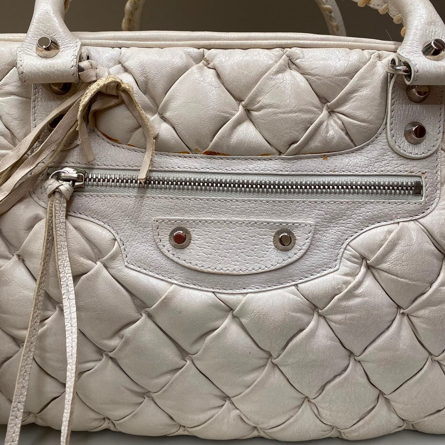 Bolsa Balenciaga Matelassé Motocross Off White