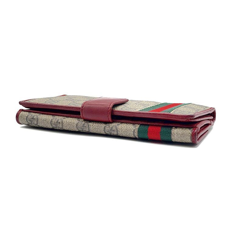 Carteira Gucci Monograma Marrom e Bege