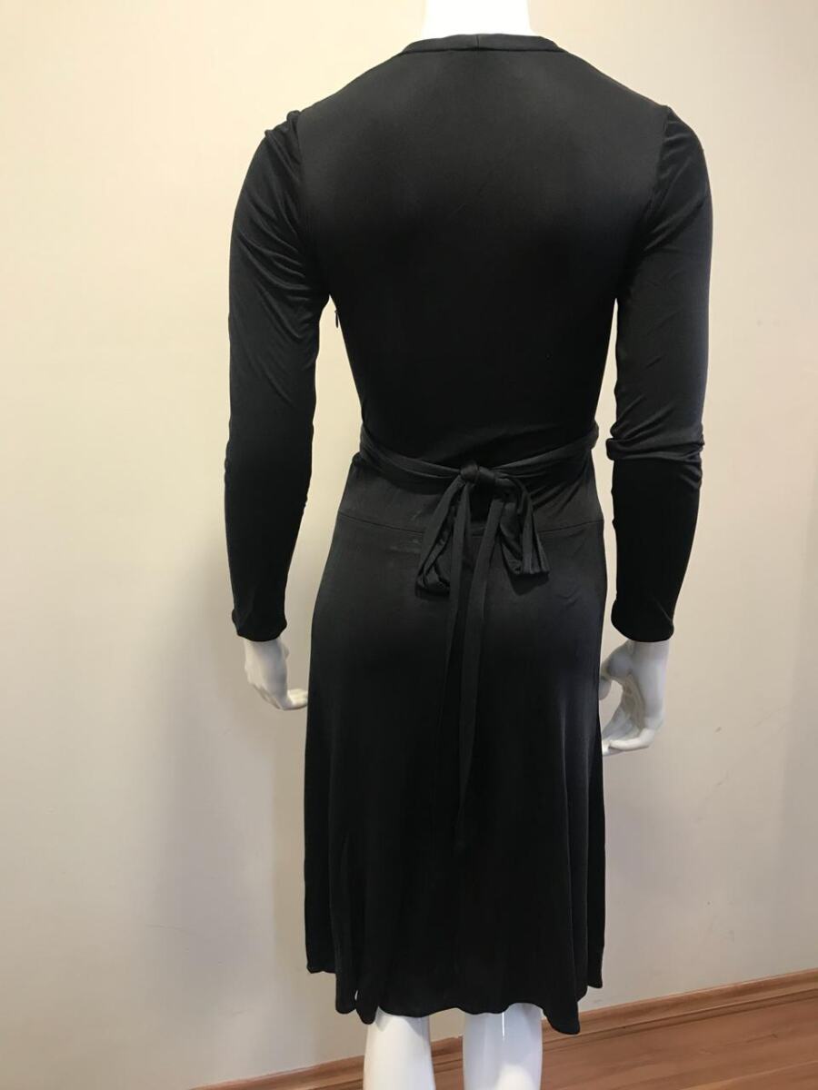 Vestido DVF wrap preto