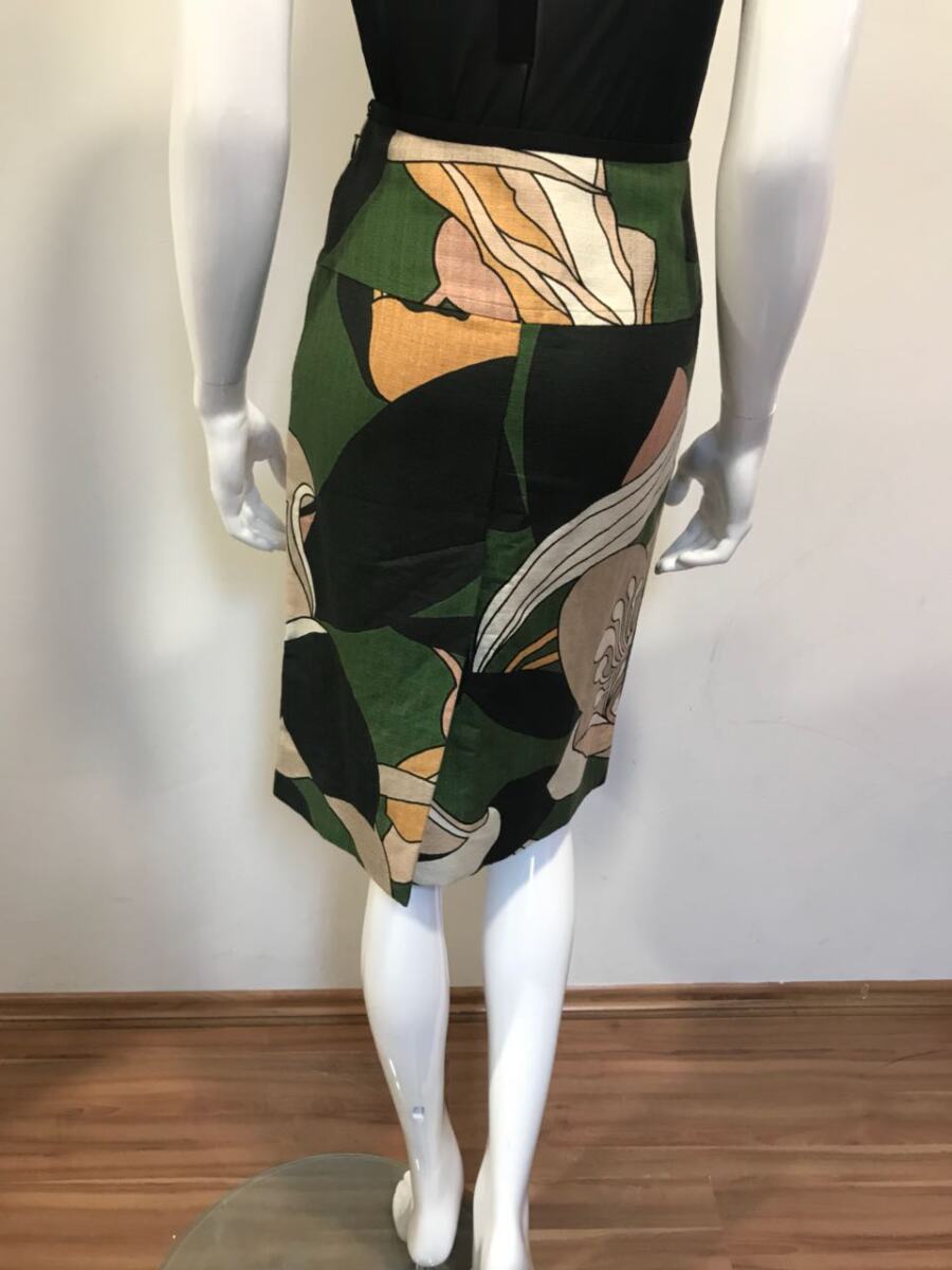 Saia Marni verde estampada