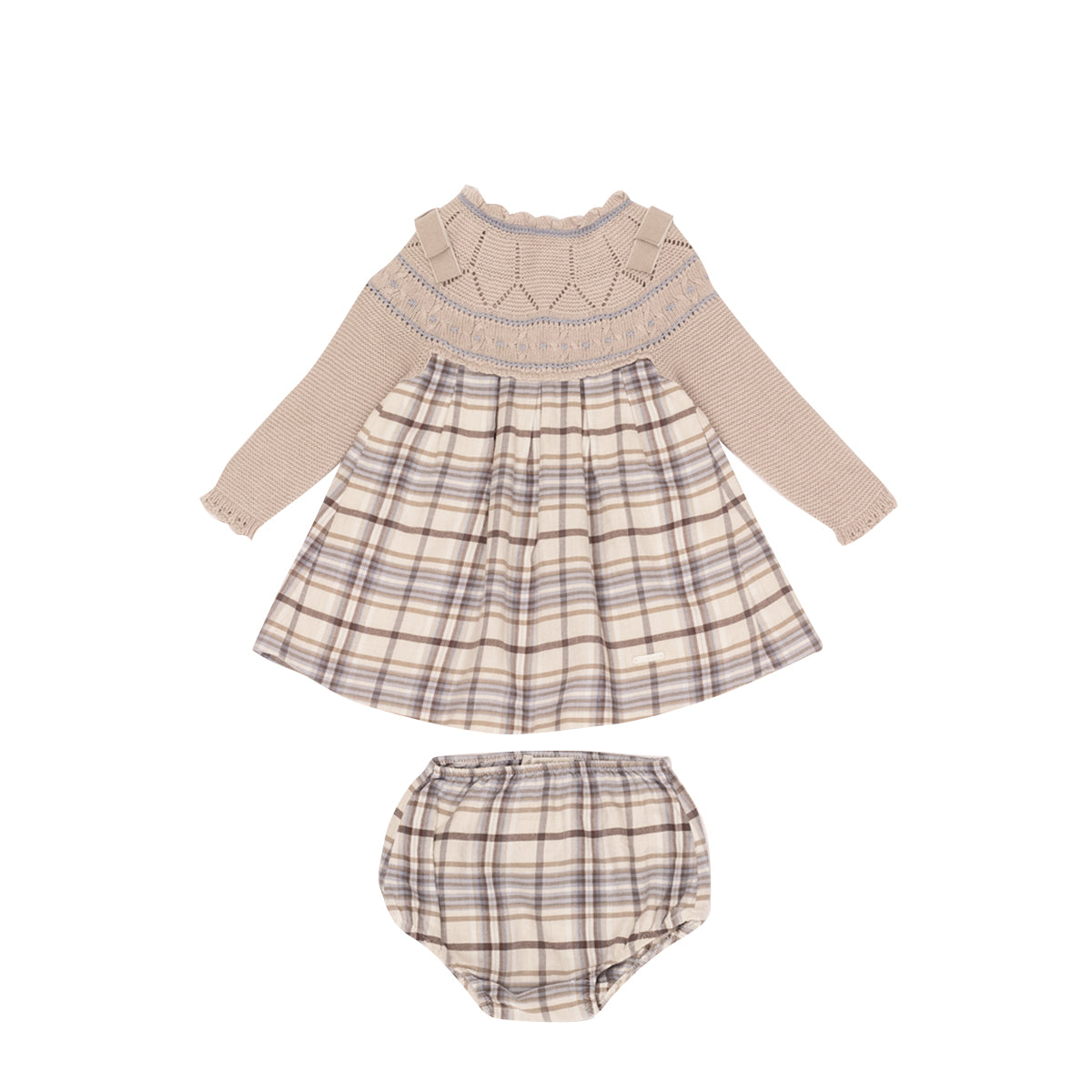 Conjunto Vestido Pili Carrera Xadrez Tam. 6 meses