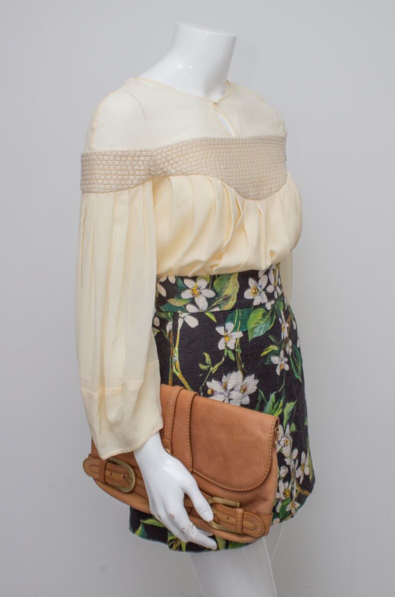 Clutch Jimmy Choo Marrom e Dourado