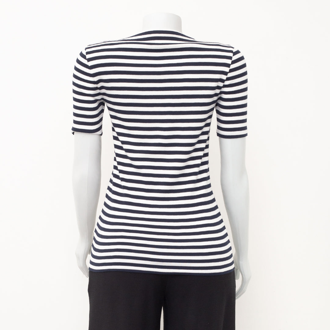 Blusa J.Crew Listrada Preto e Branco Tam. S