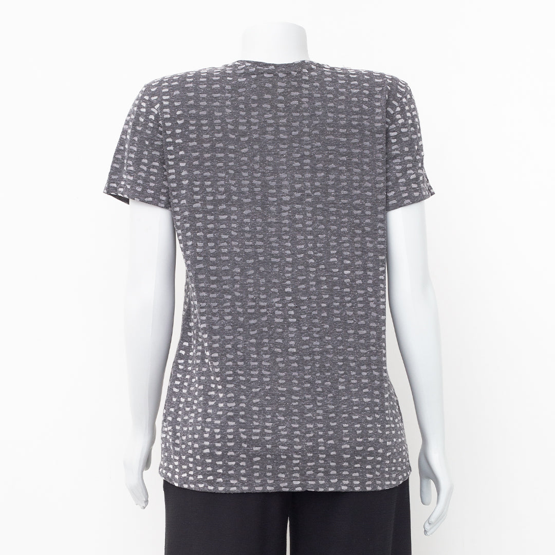 Blusa Paula Raia Cinza Escuro e Claro Tam. P