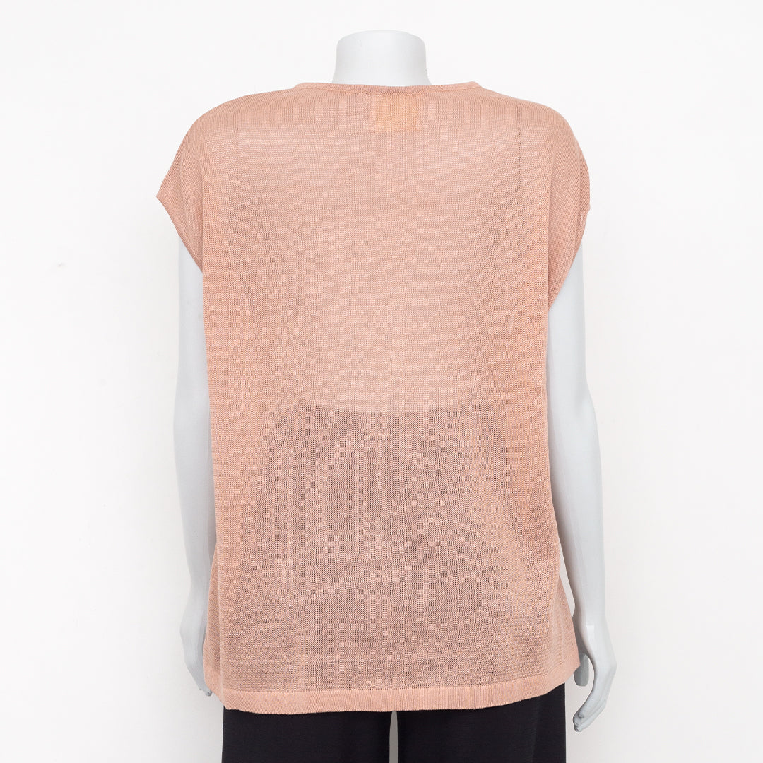 Blusa Paula Raia Rosa de Linho Tam. P