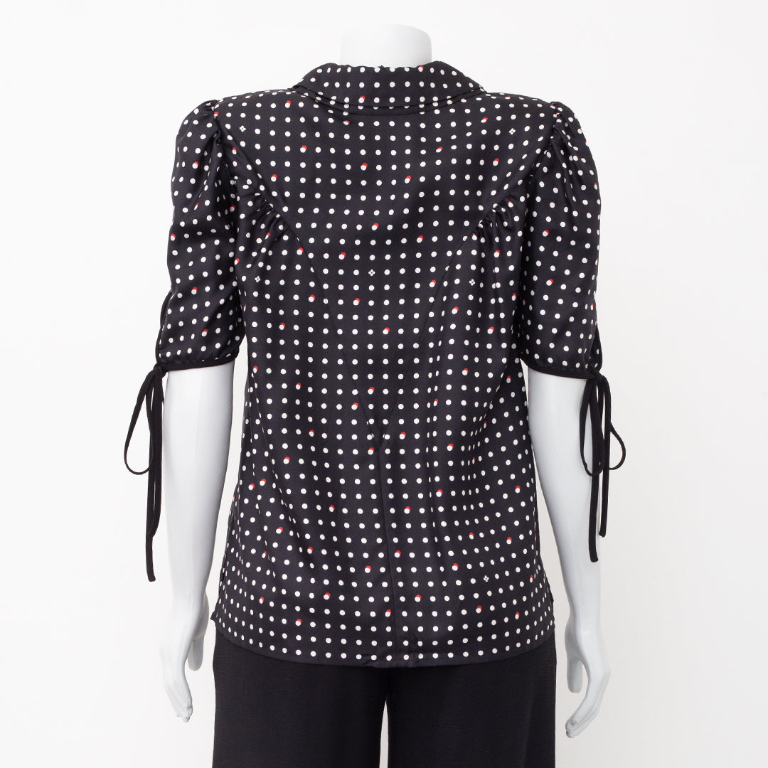 Camisa Louis Vuitton c/ Estampa Poá P&B Tam.36