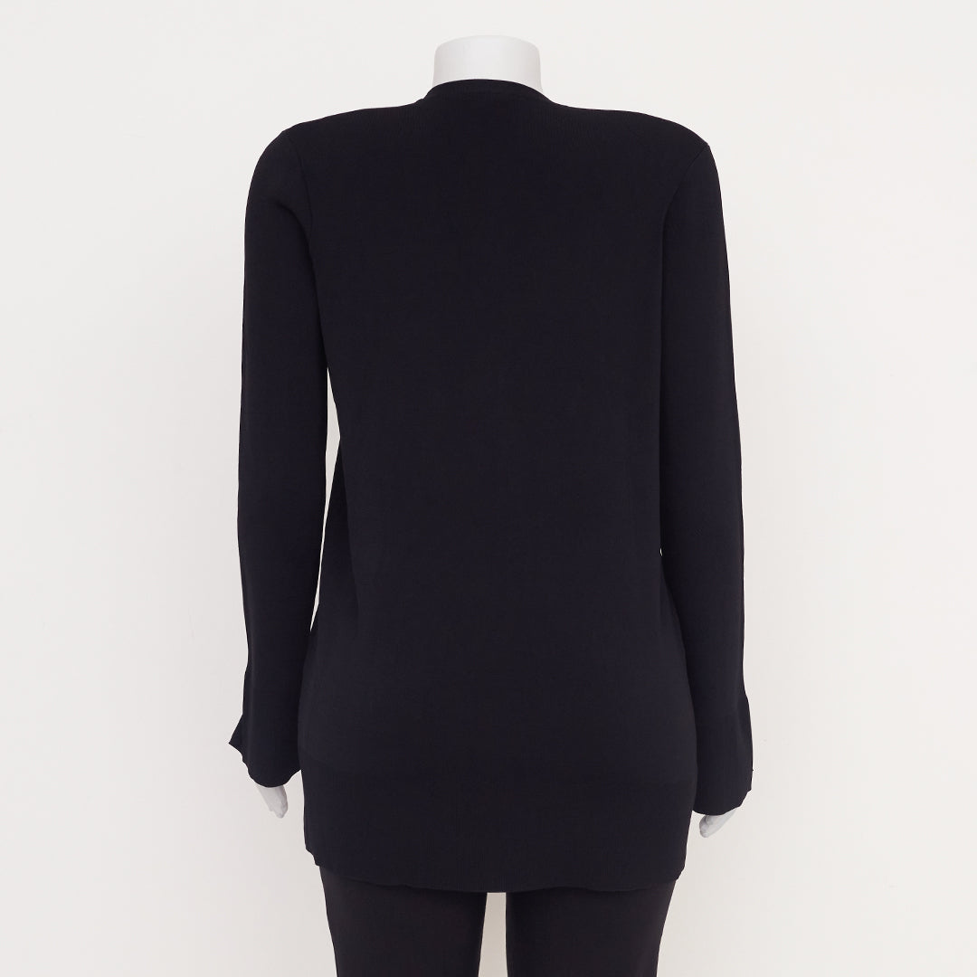 Blusa Theory Preta em Gola V Tam.M