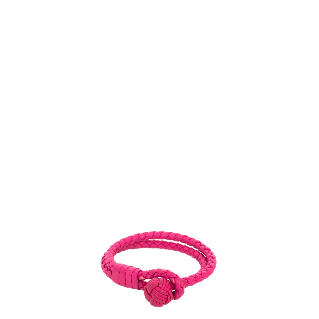 Pulseira Bottega Rosa Trançada