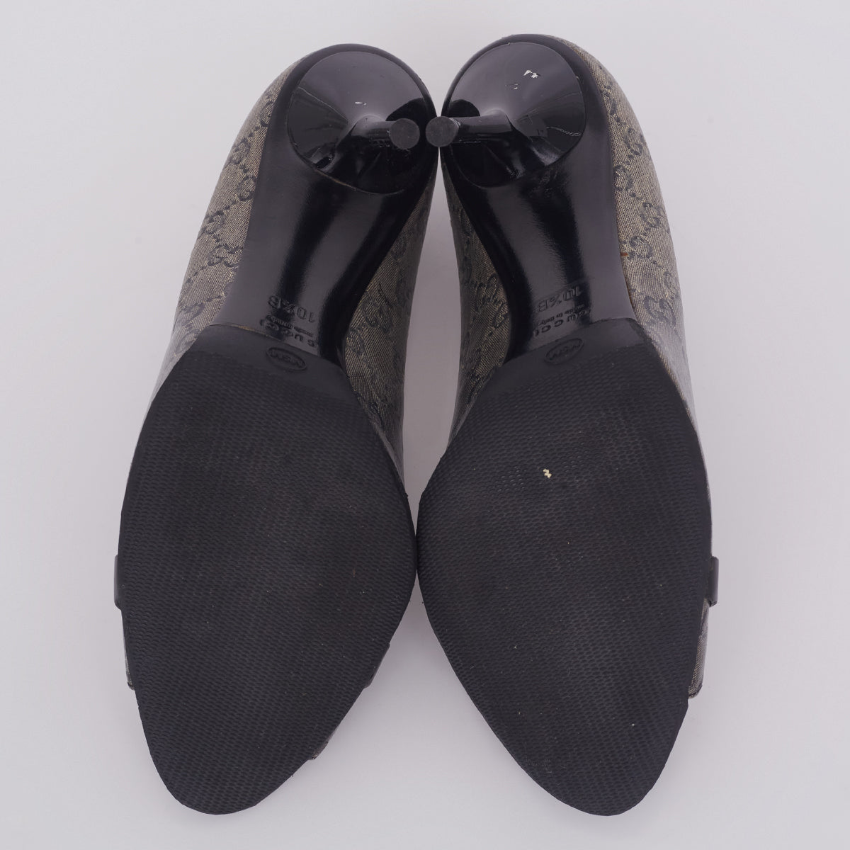 Peep Toe Gucci Monograma Verde Musgo Tam. 39,5 Br