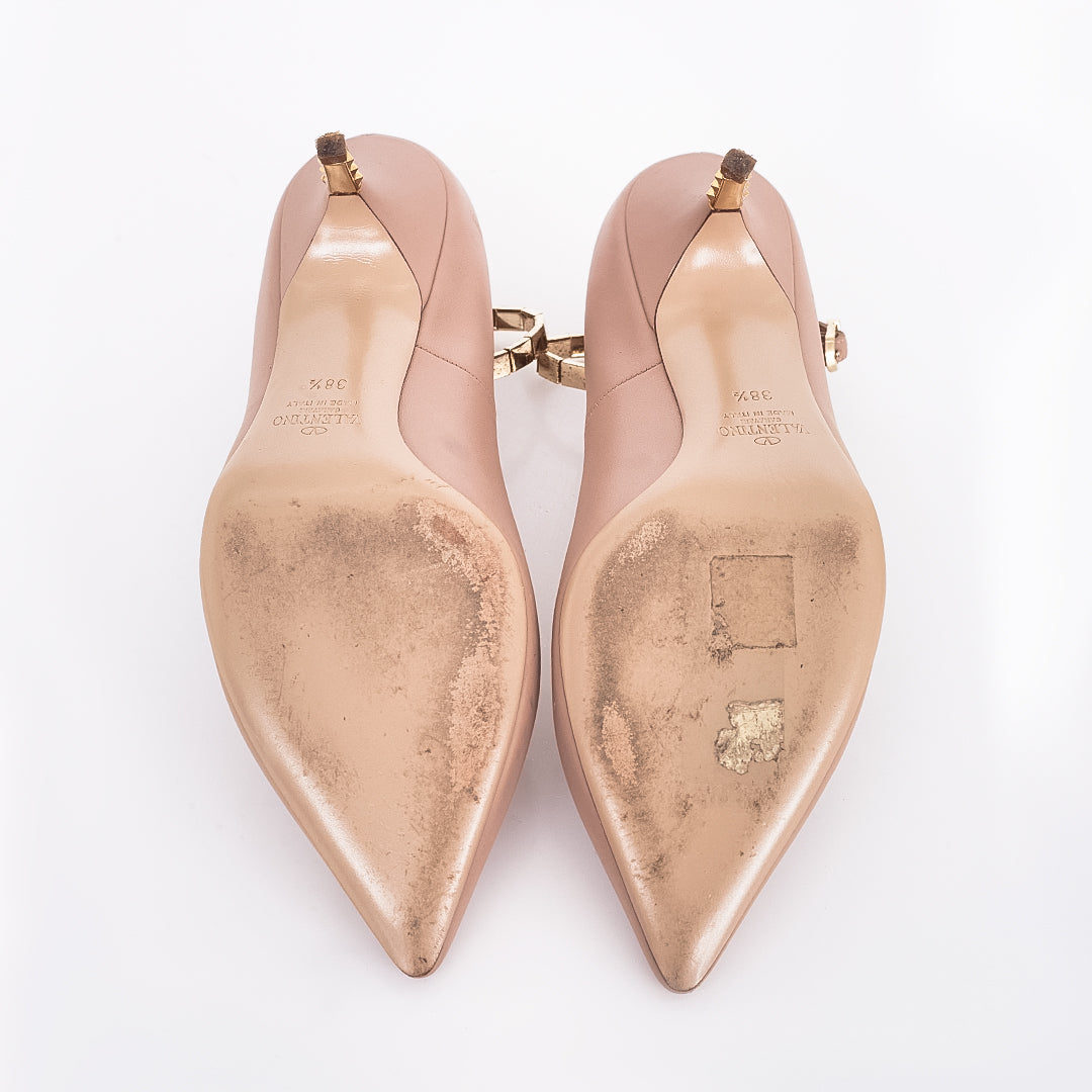 Scarpin Nude Valentino com Tornozeleira Tam. 36 Br