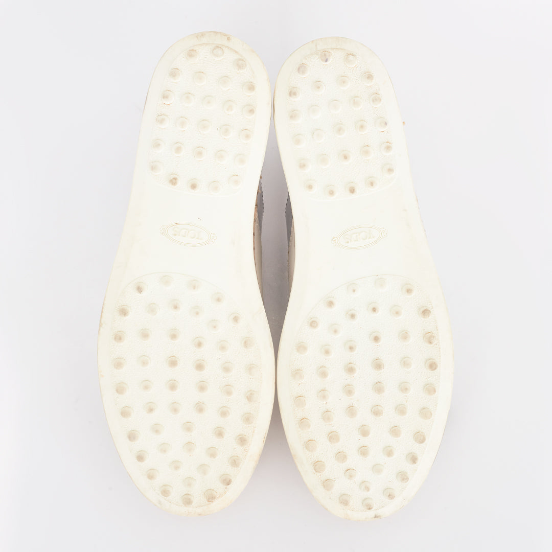 Slipper Tod's Prata e Branco Tam.37 Br