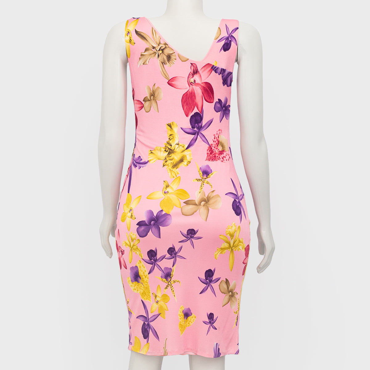 Vestido Versace Rosa Estampado Tam. 44