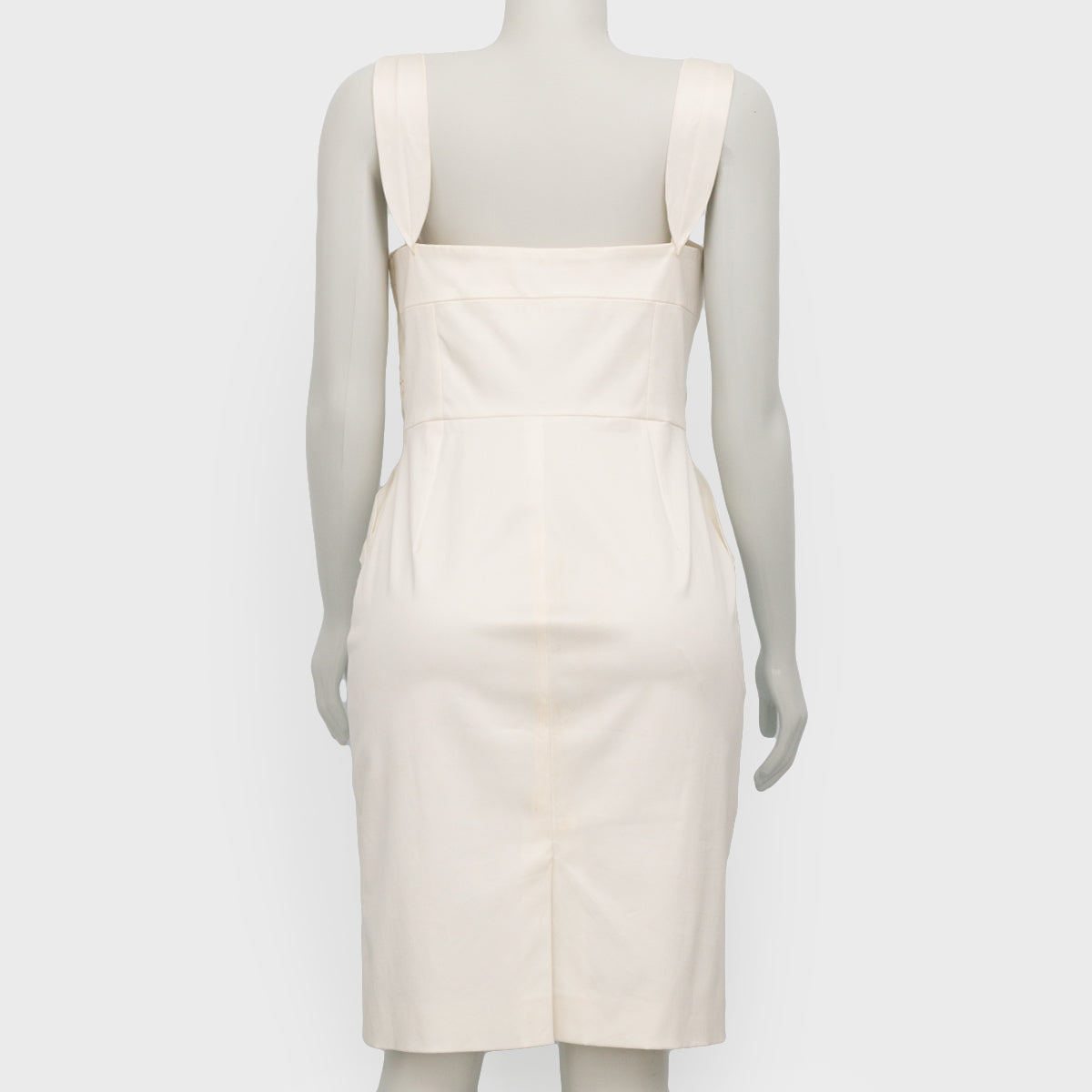 Vestido Versace Pregas Branco Tam. 44