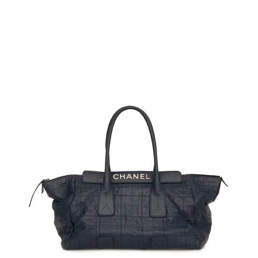 Bolsa Chanel Vintage Grande Azul Marinho