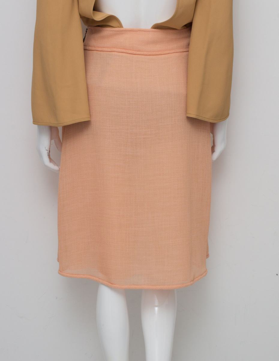 Saia Paula Raia Salmão com ziper lateral Tam. 36