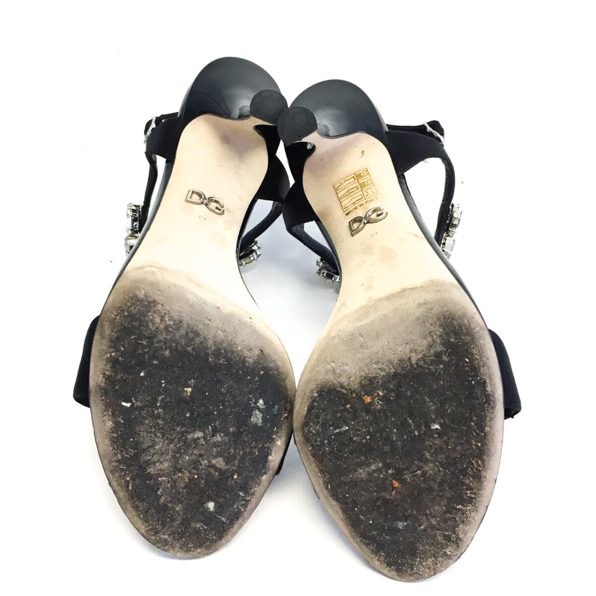 Sandália Dolce & Gabbana Preta com Pedras Tam. 39