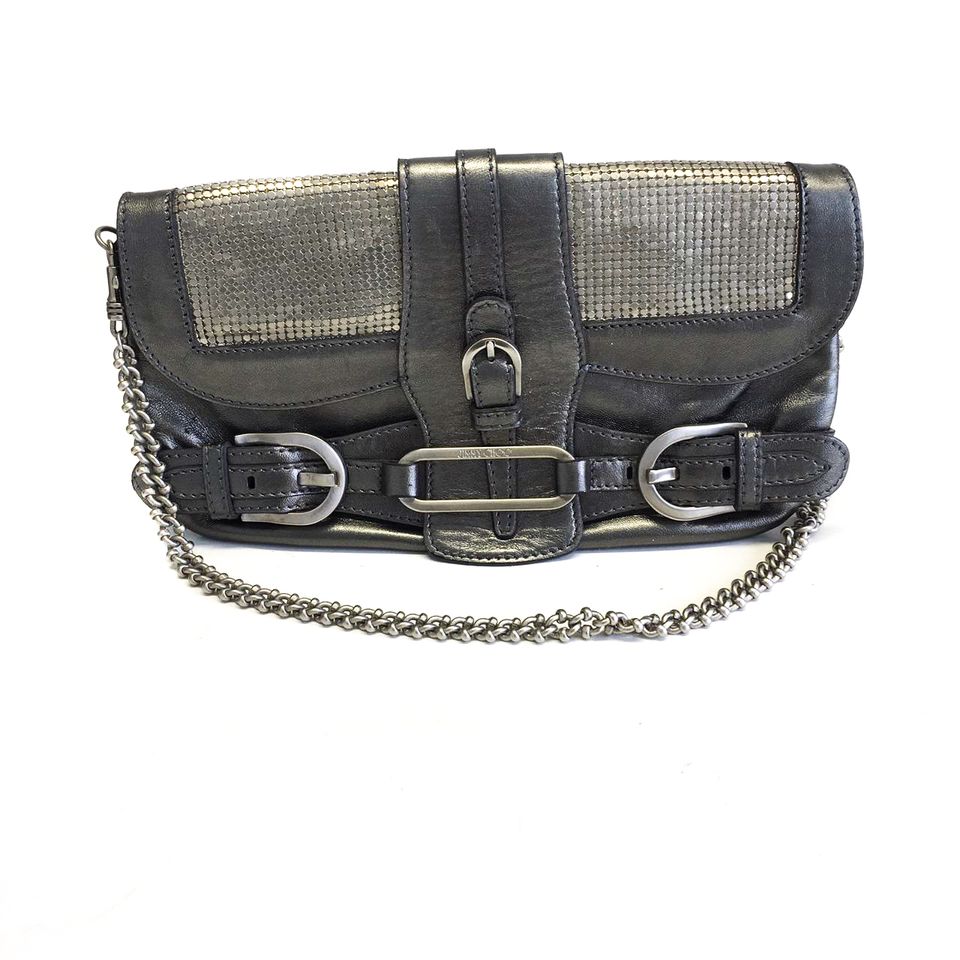 Clutch Jimmy Choo Marrom Metalico