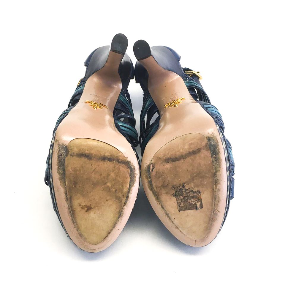 Sandália Prada Azul Marinho Tam. 37,5