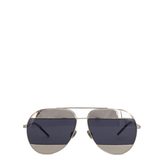 Óculos Dior Aviador Prata e marinho