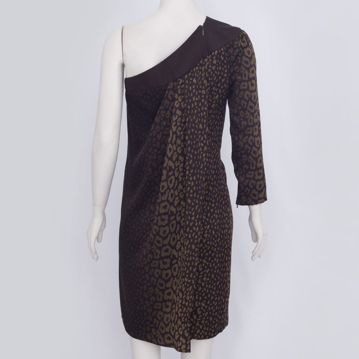 Vestido Gucci Unico Ombro Verde Animal Print Tam. 40