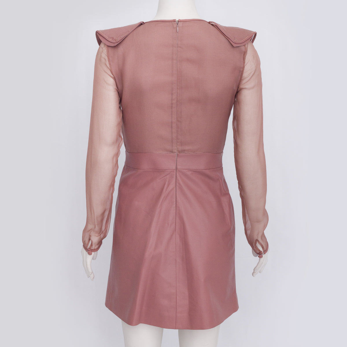 Vestido Valentino Couro Rosa Queimado Tam. 6