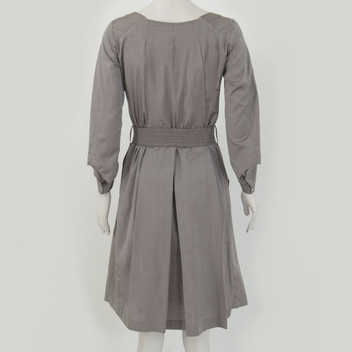 Vestido Celine Cinza Com Cinto Tam. 36 Br