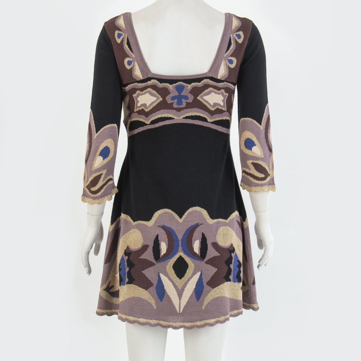 Vestido Temperley London Preto Lilás Tam. 10