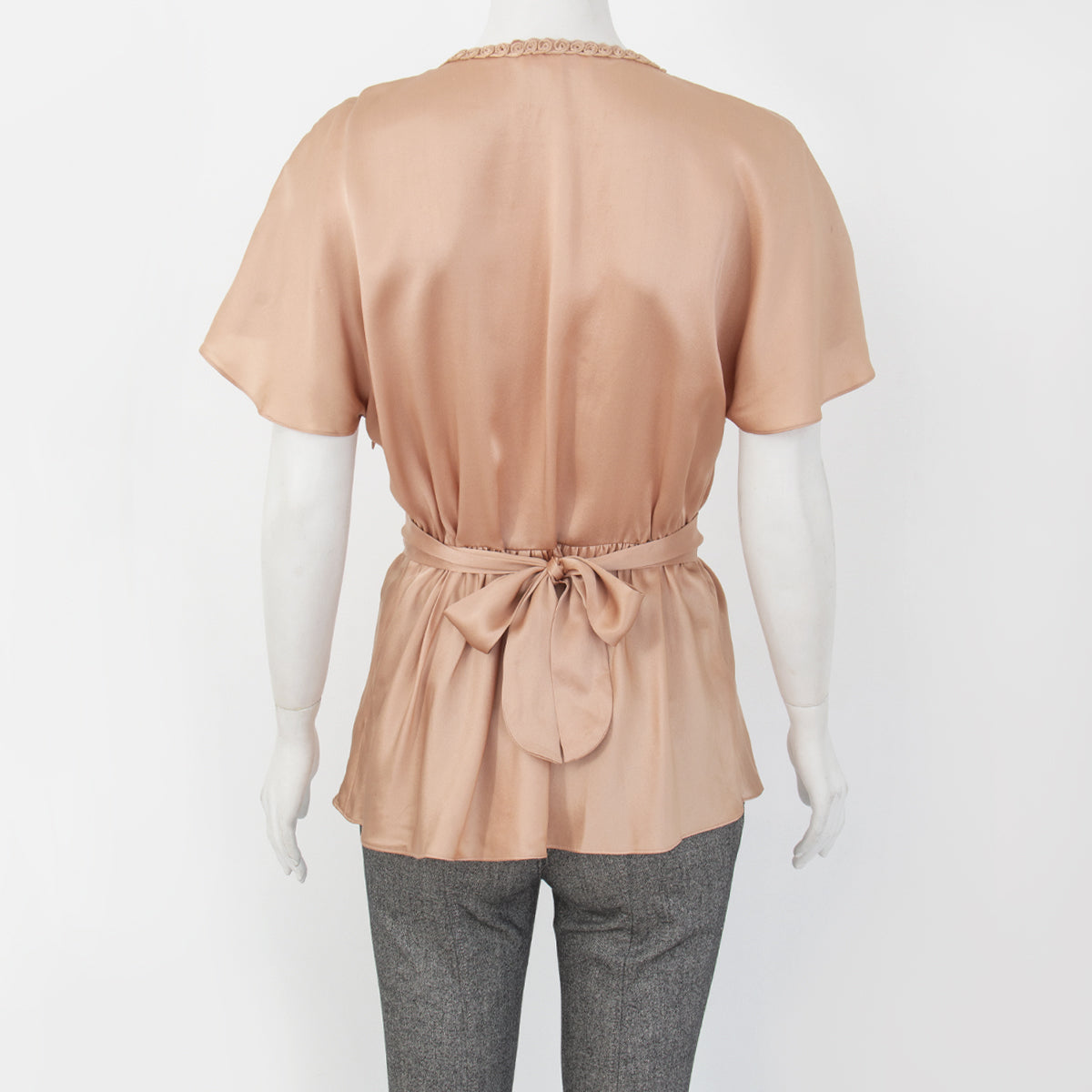 Blusa Catherine Malandrino Nude Seda Tam. S