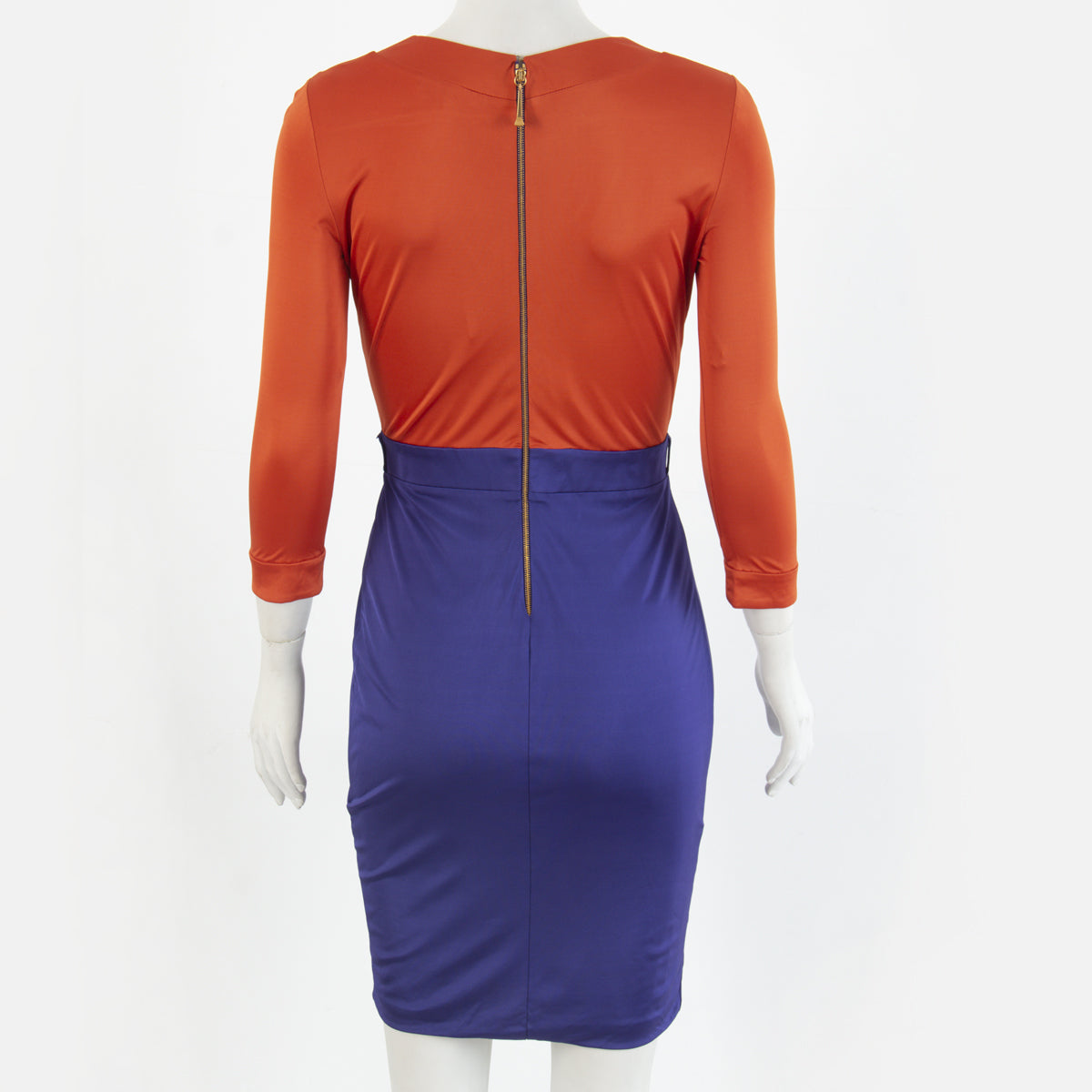Vestido Gucci Bicolor Laranja e Roxo Tam. XS