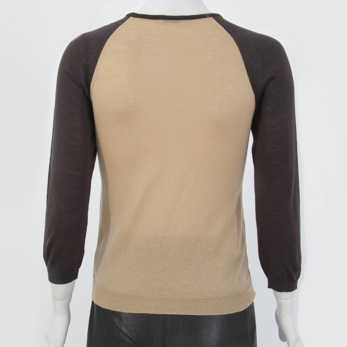 Blusa Malha Miu Miu Bege e Marrom Tam. 42