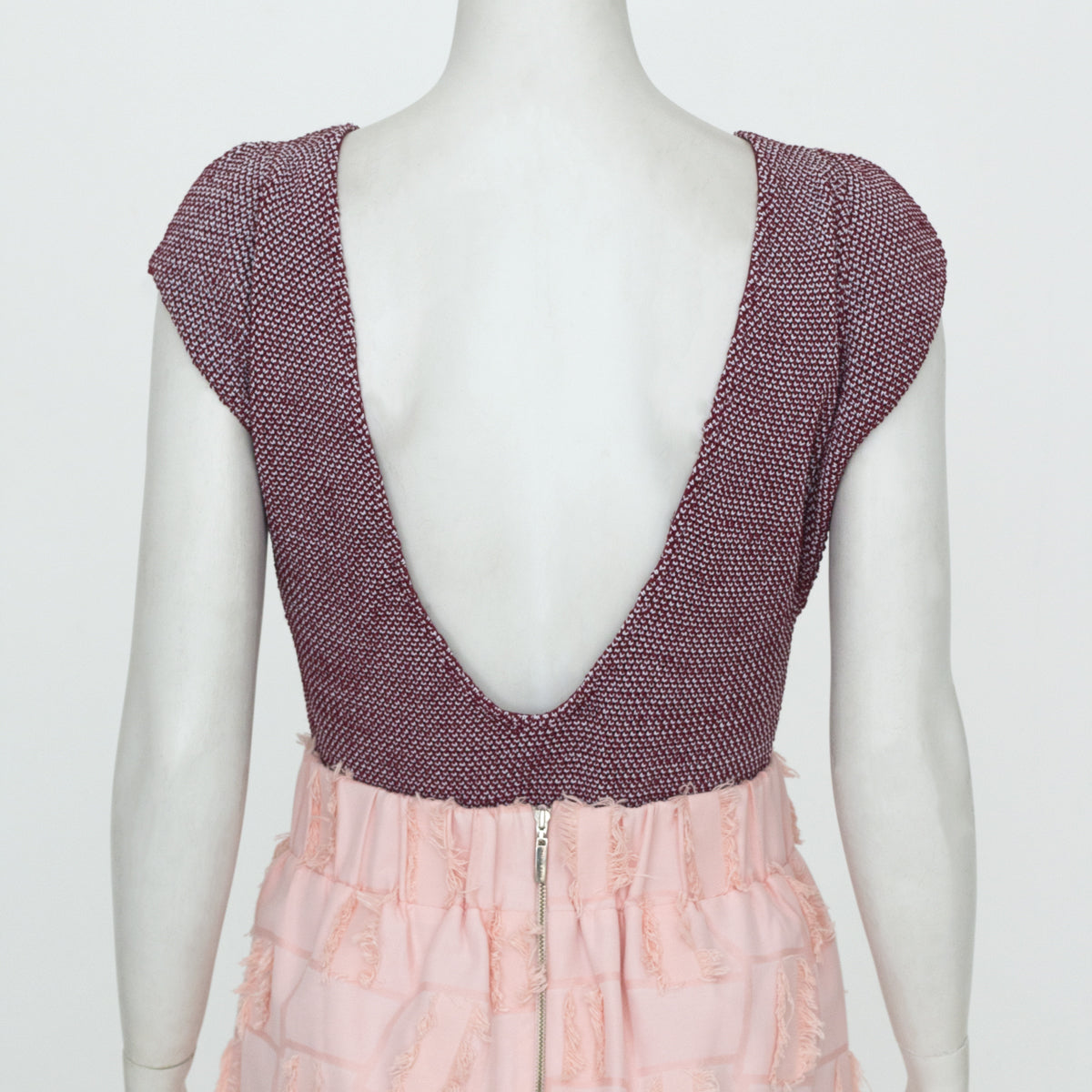 Body Paula Raia Vinho e Branco Tam. P