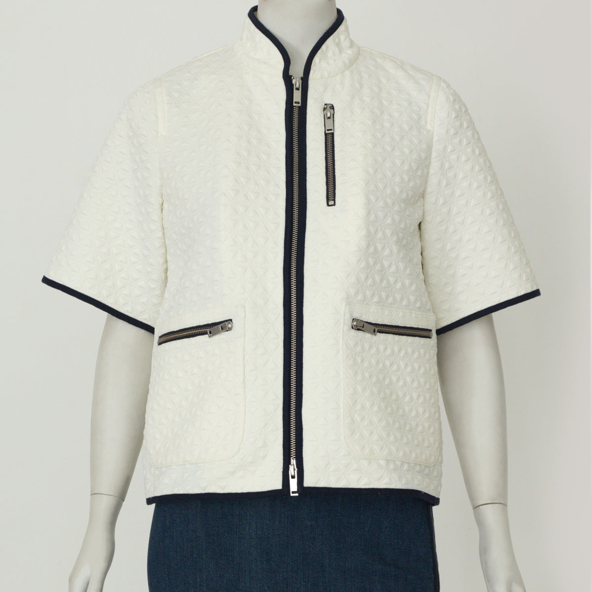 Blusa J.Crew Branca e Marinho Tam. XS