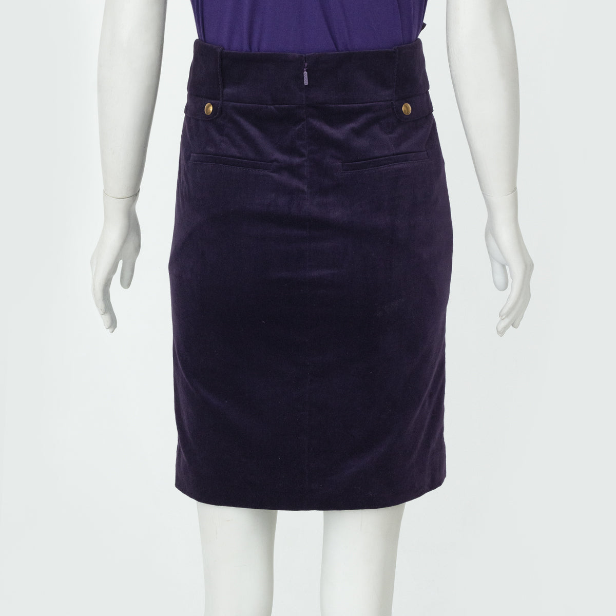 Saia Gucci Veludo Roxa Tam. 38