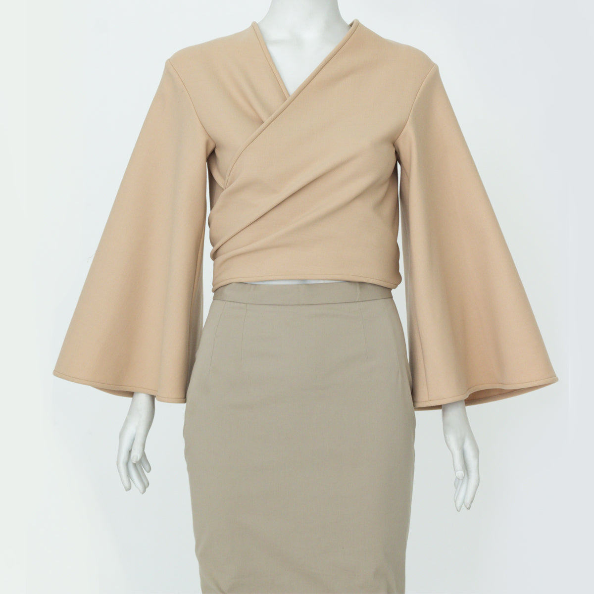 Cropped Paula Raia Bege tam. 38