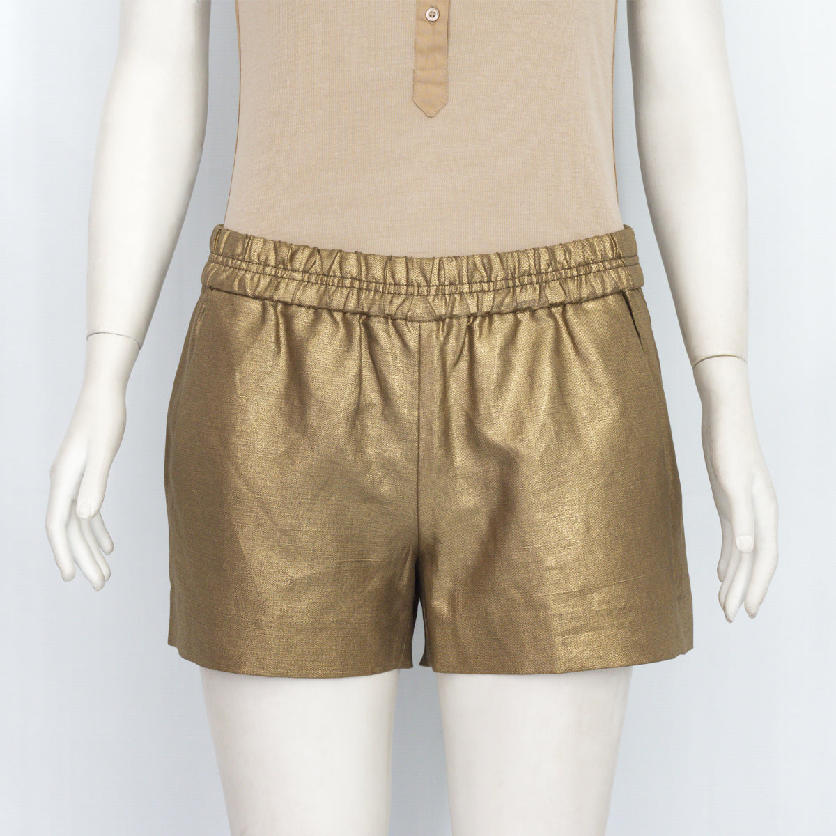Short J Crew Dourado com elástico