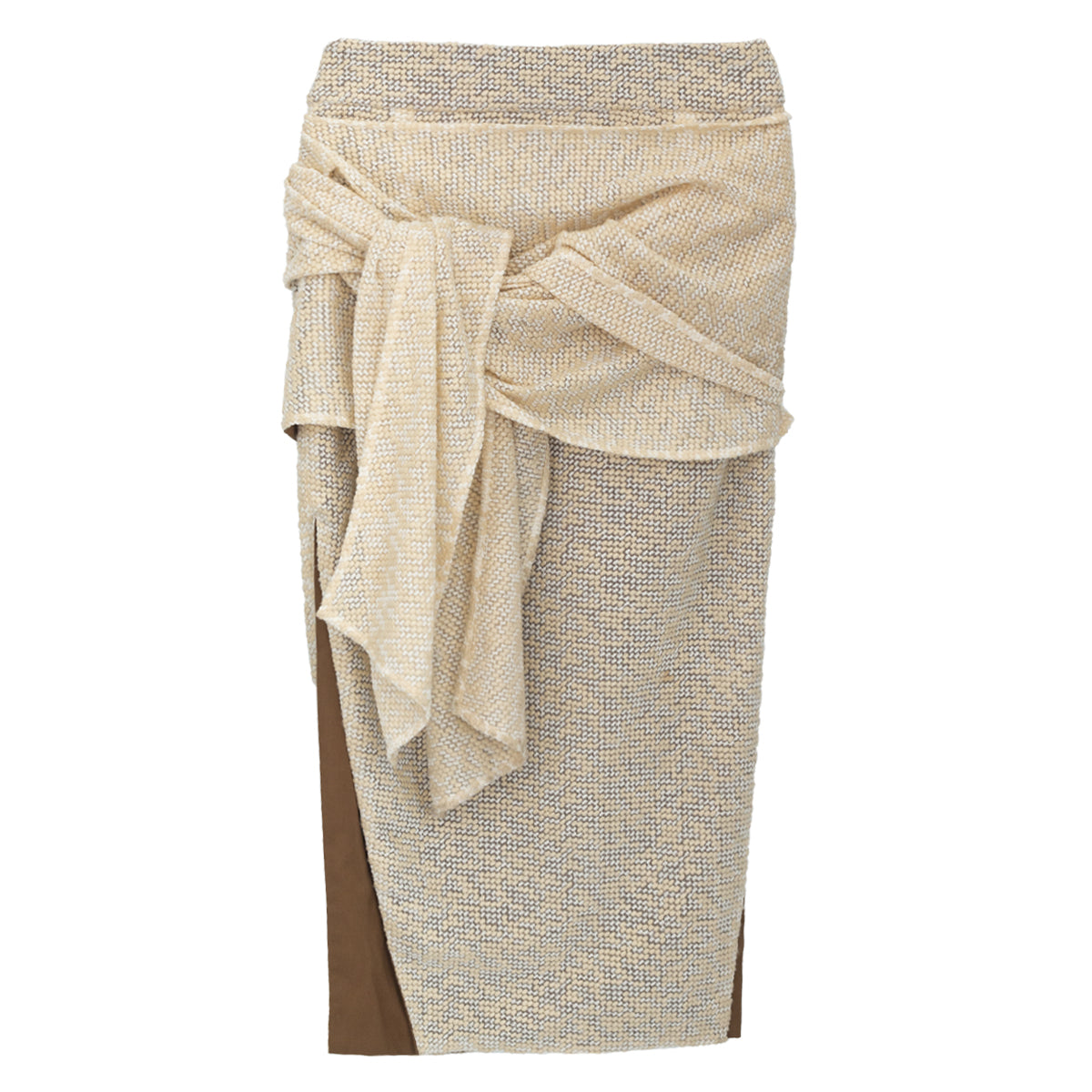 Saia Paula Raia Bege Detalhe Lateral Tam. 36