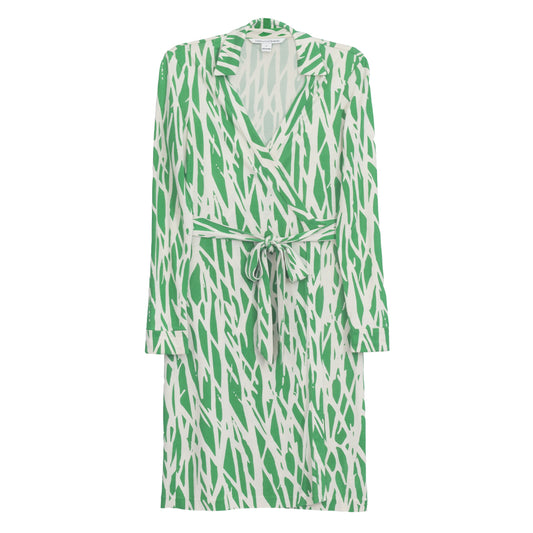 Vestido Diane Von Furstenberg Envelope Estampado Verde Tam. 34 Br