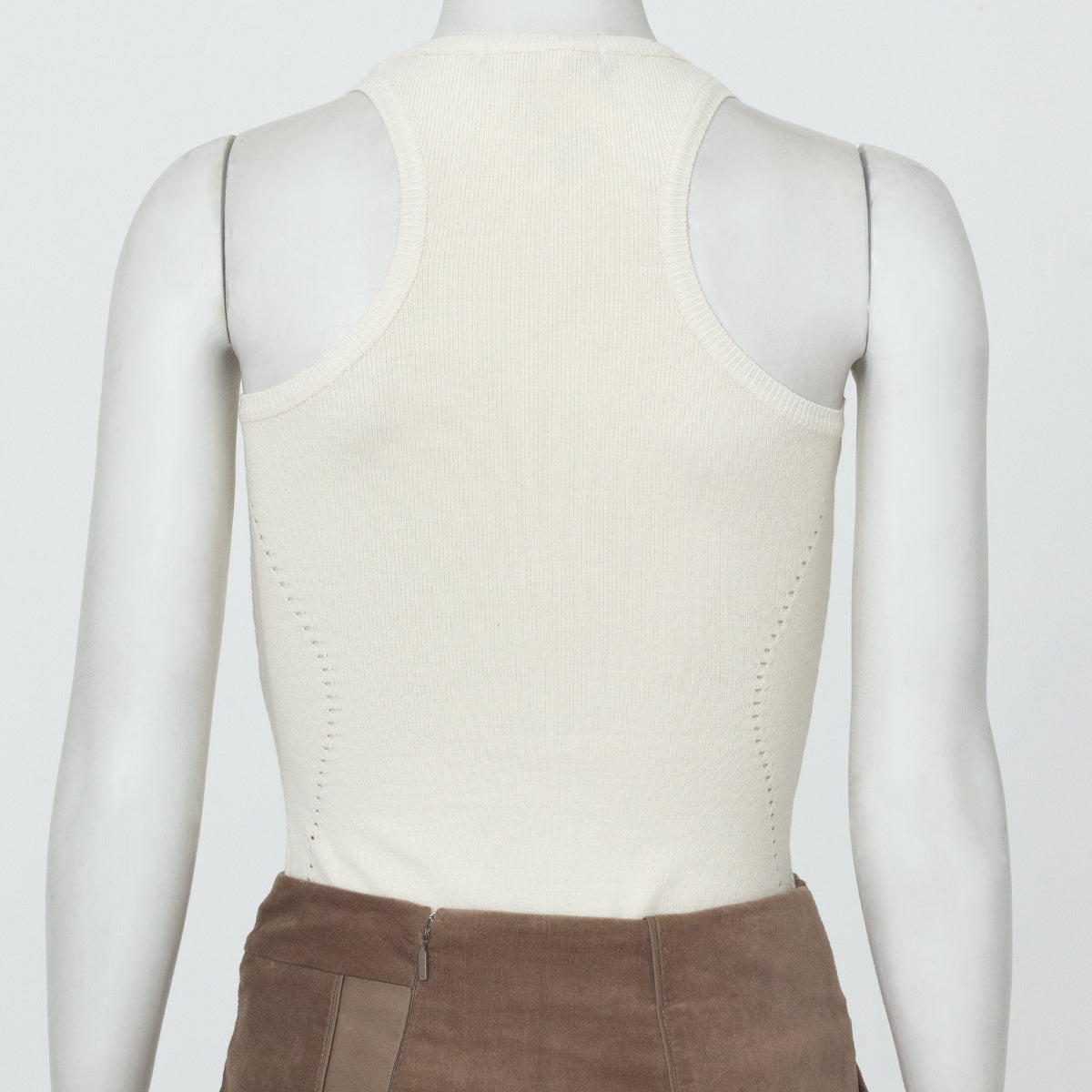 Body NK Canelado com Vazados Off White Tam. M