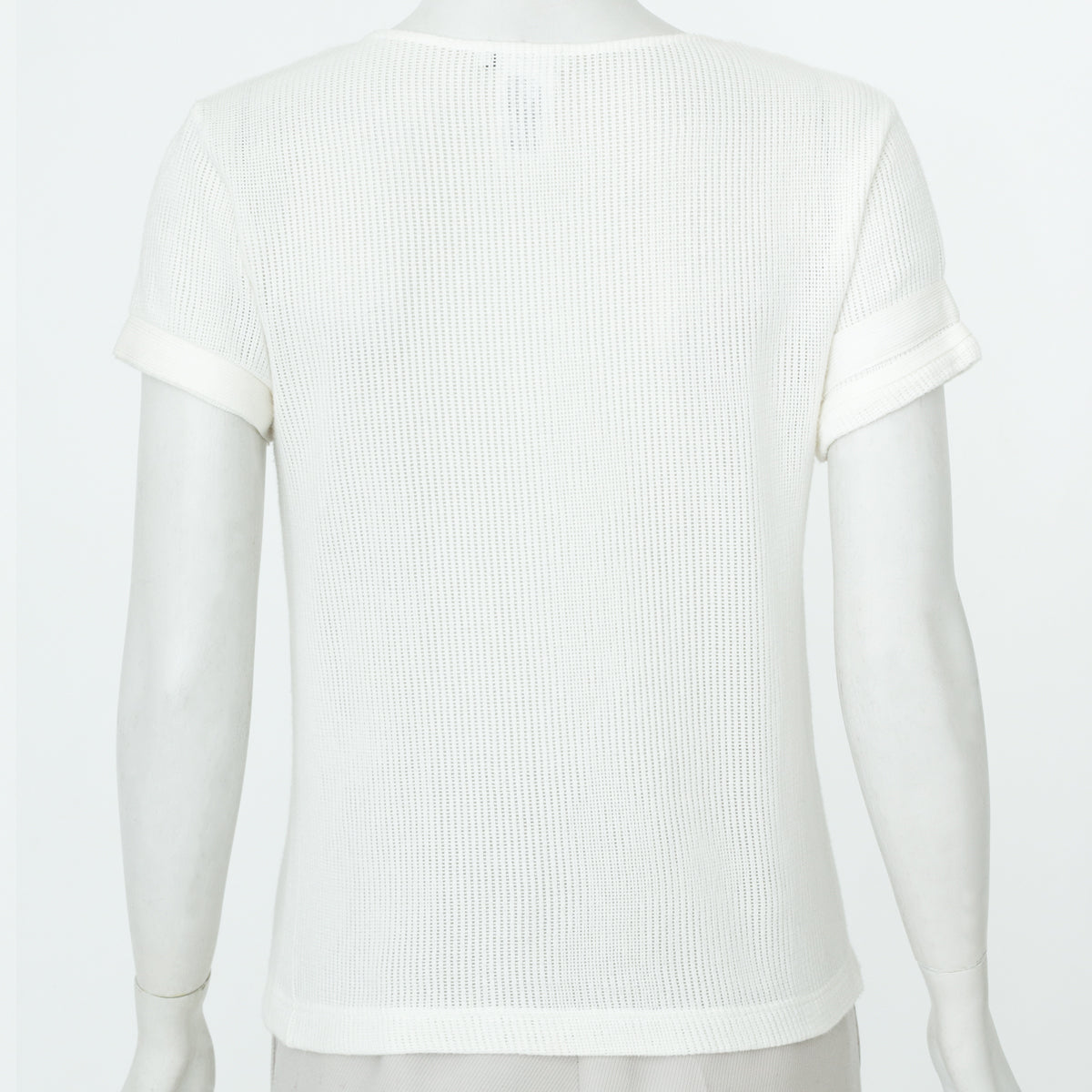 Blusa Chloé Branca com Detalhe em Renda Tam. XS