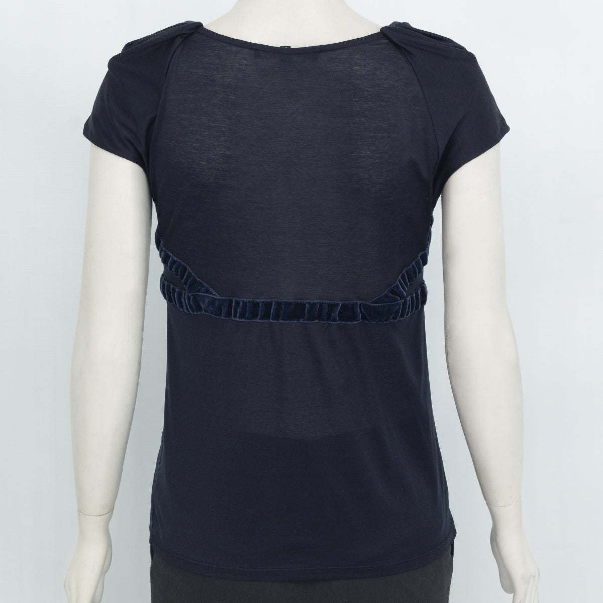 Blusa Gucci Azul Marinho com Veludo Tam. M