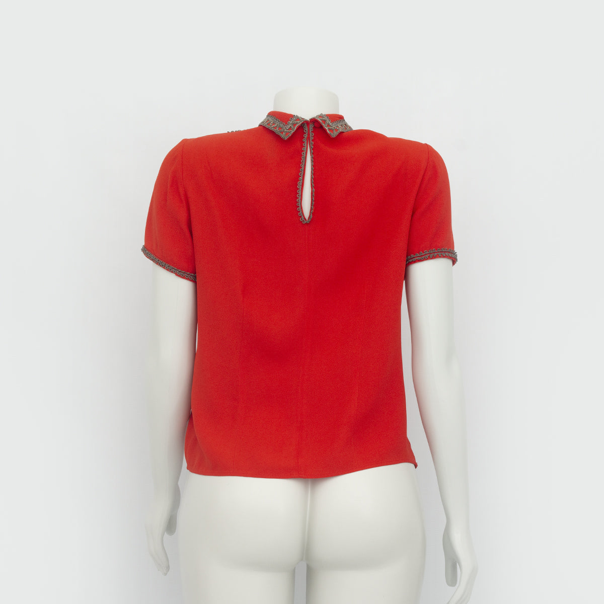 Blusa Isabel Marant Laranja com Miçangas Tam. 42