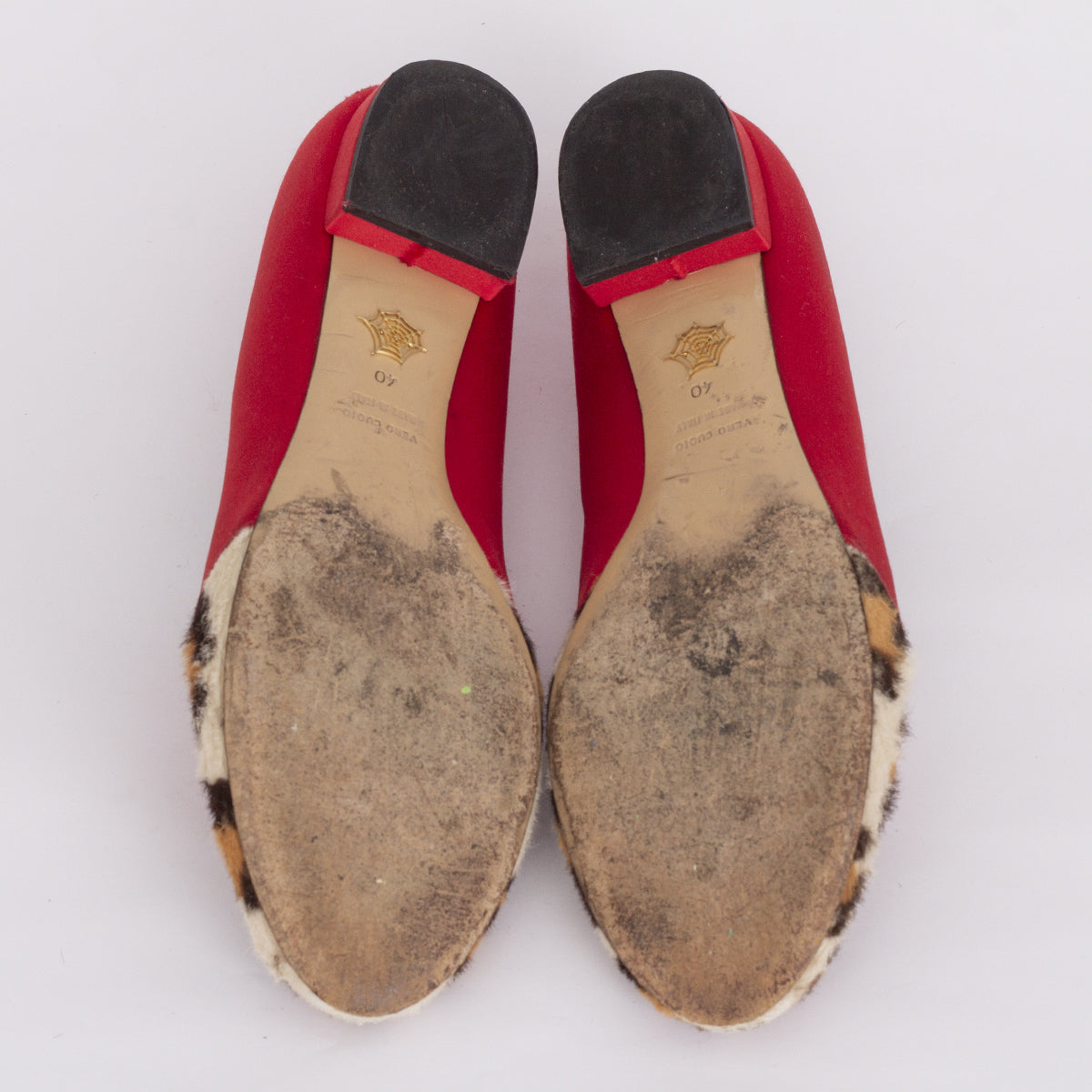 Sapatilha Charlotte Olympia Vermelha e Animal Print Tam. 40