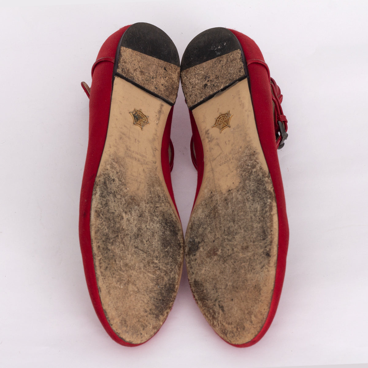 Sapatilha Charlotte Olympia Vermelha Cetim Tam. 41