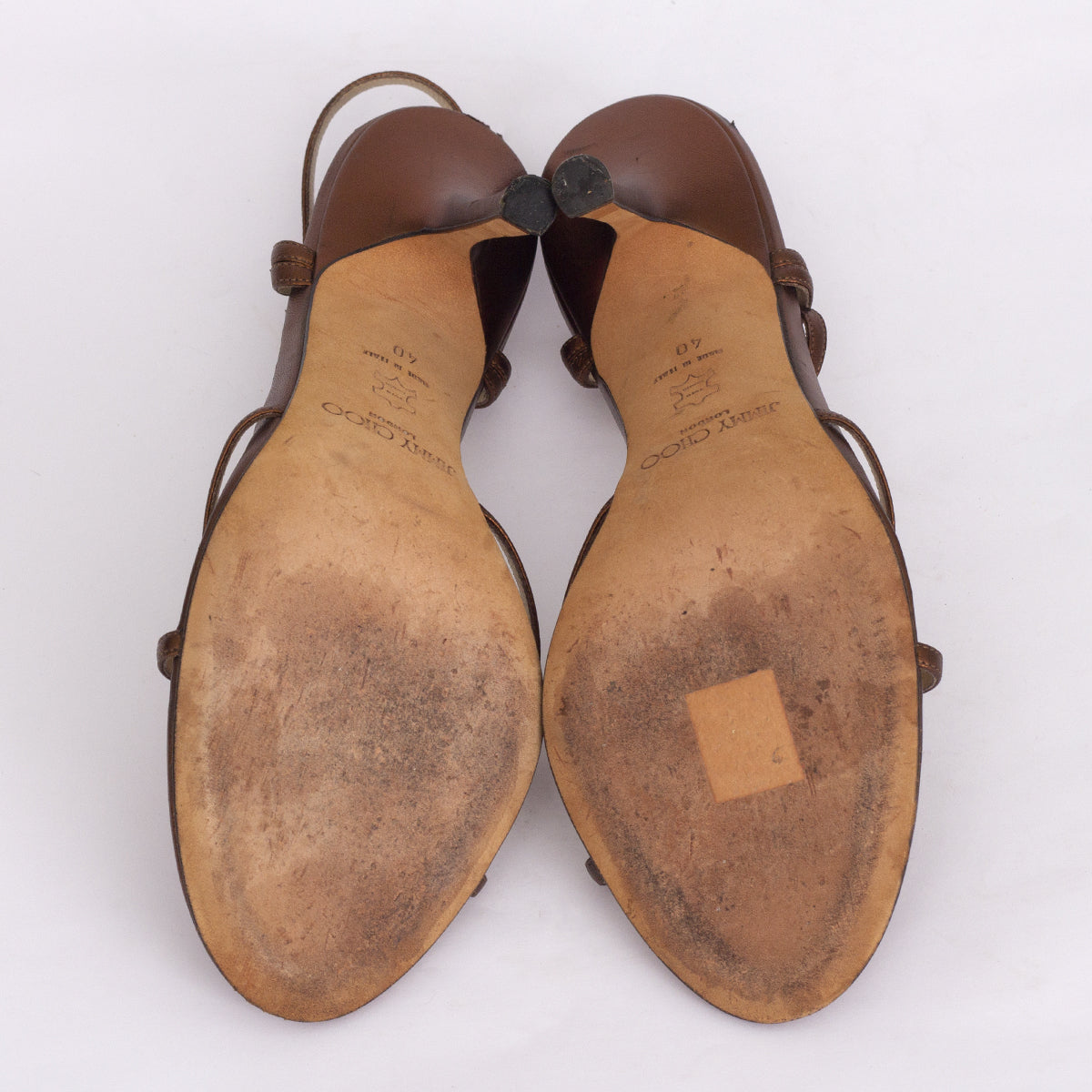 Sandália Jimmy Choo Bronze Couro Tam. 40